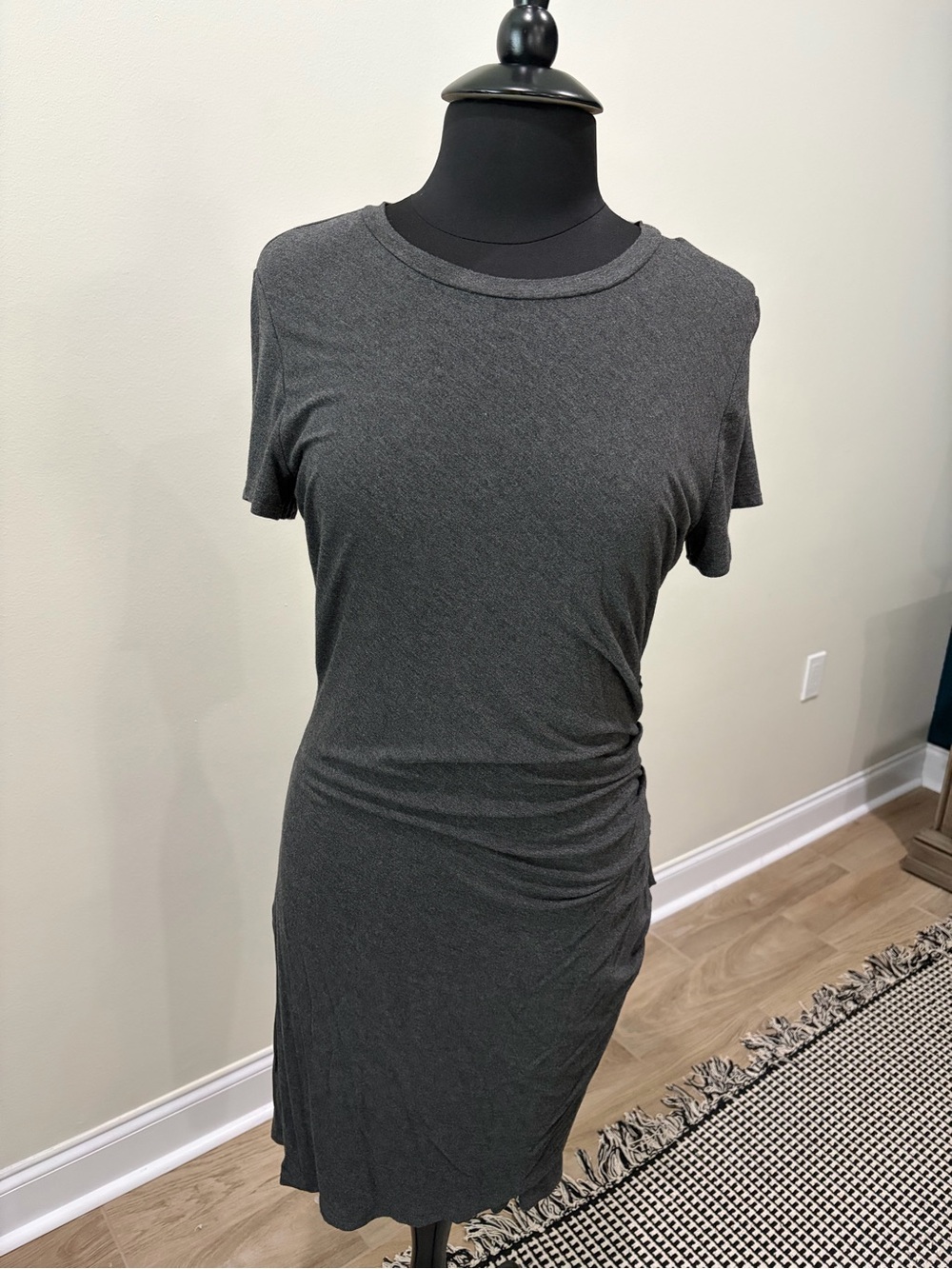 Banana Republic Gray Ruched T-Shirt Dress Size XL